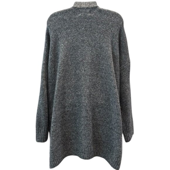 Old Navy Boucle Knit Cardigan “Slow Motion of Charcoal” Open Front Womens XL - Picture 2 of 7